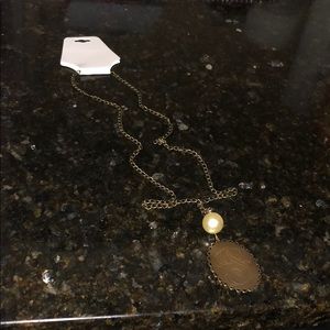 J monogrammed Necklace and earrings